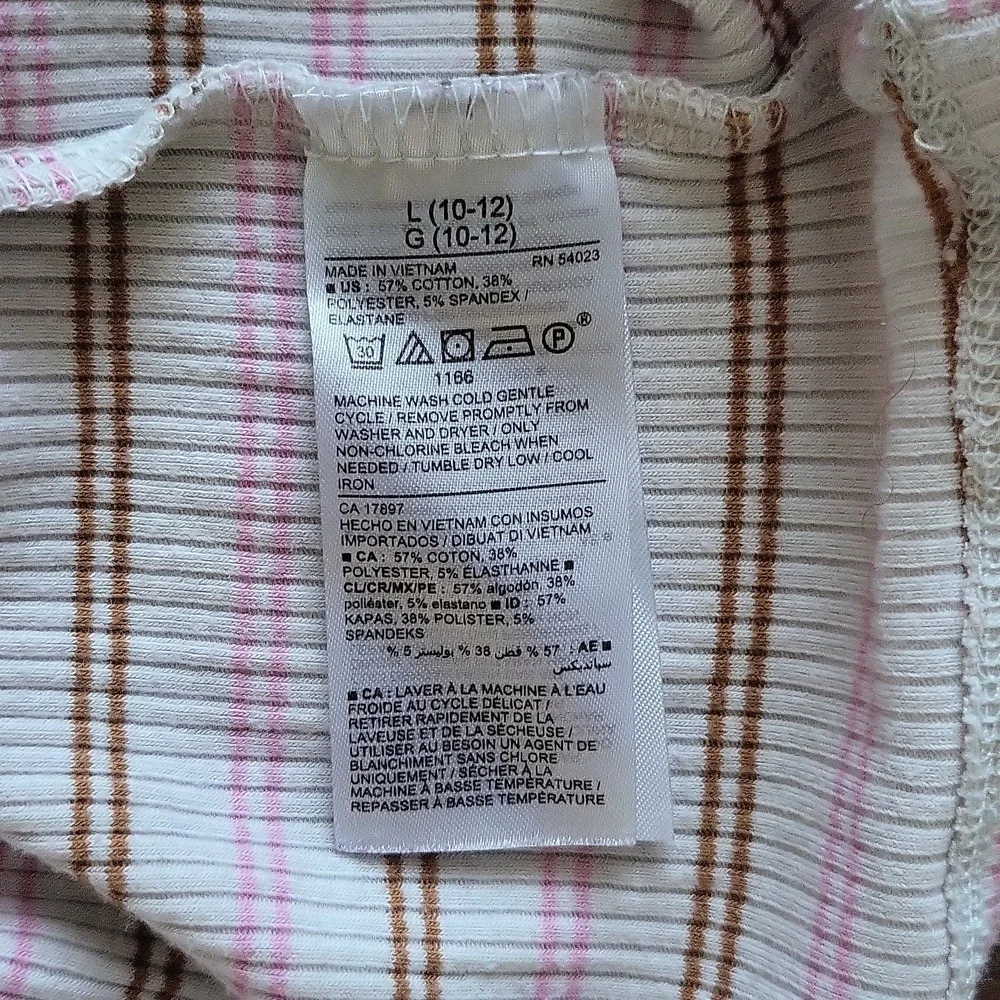 3 for $12 Old Navy Kids Striped Button-Down Shirt - Cream and Pink